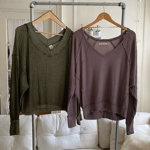 Free People set of 2 pullover sweaters
